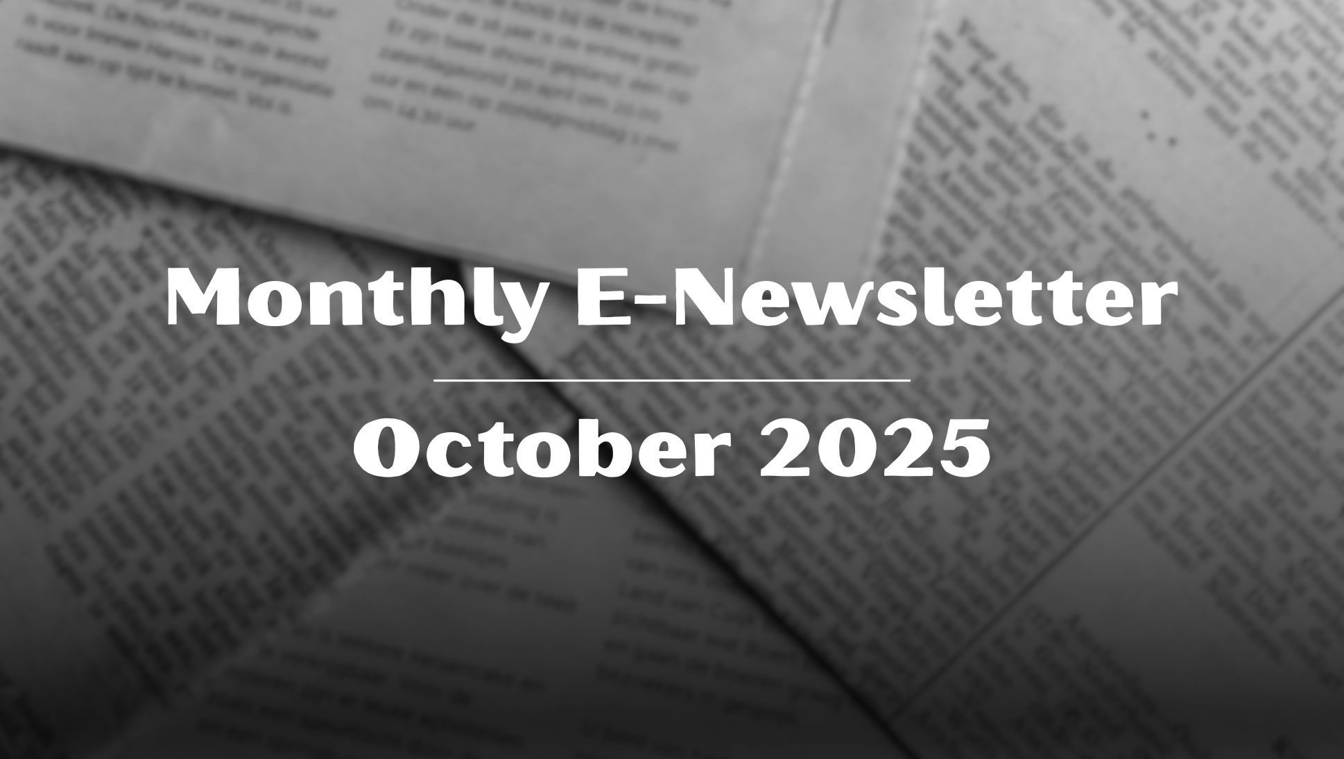 October Newsletter