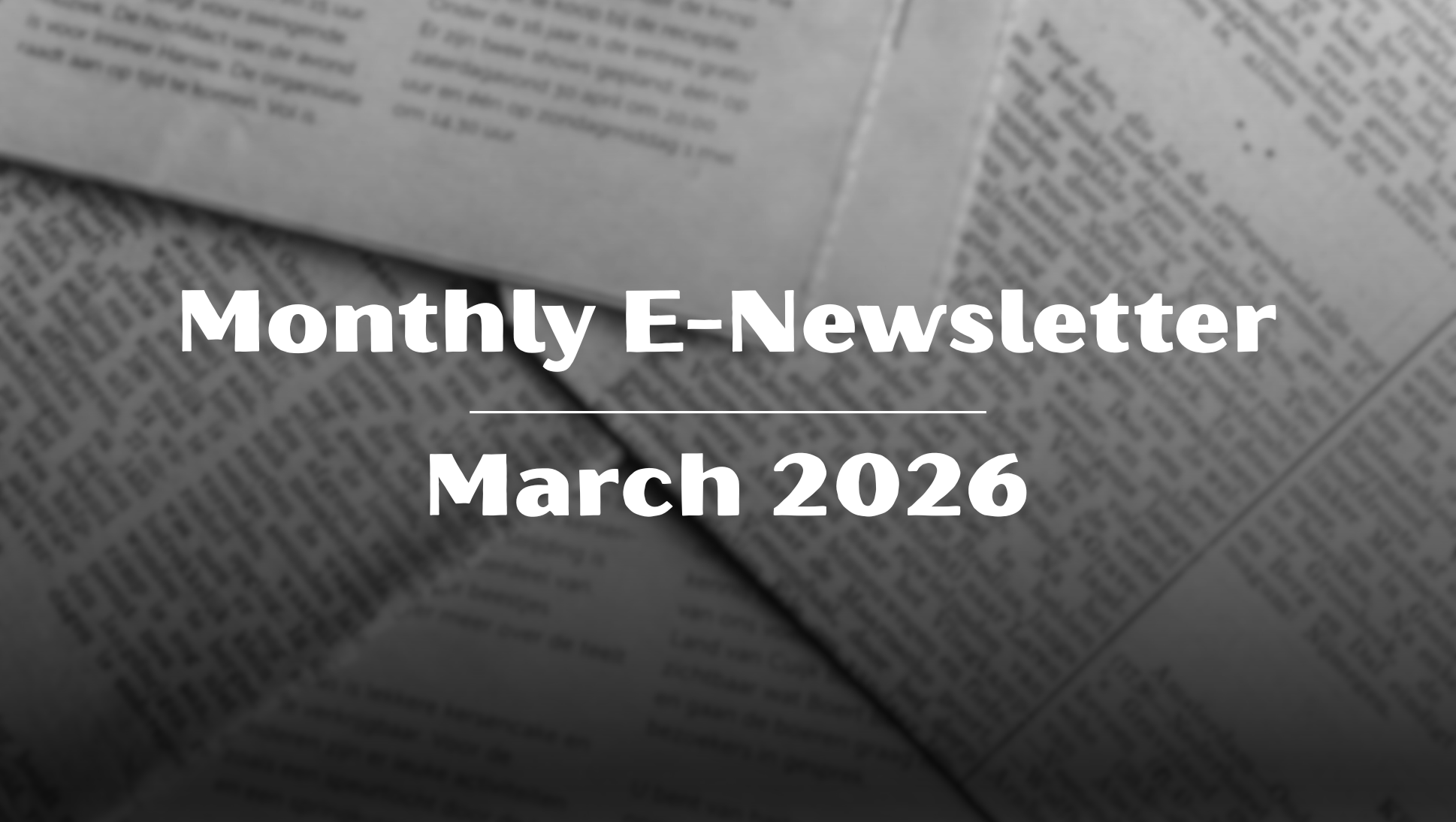 March 2026 Newsletter